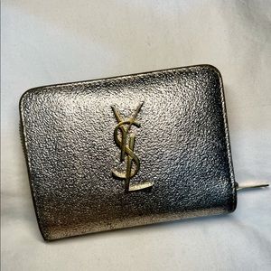 Saint Laurent Leather Wallet with Logo